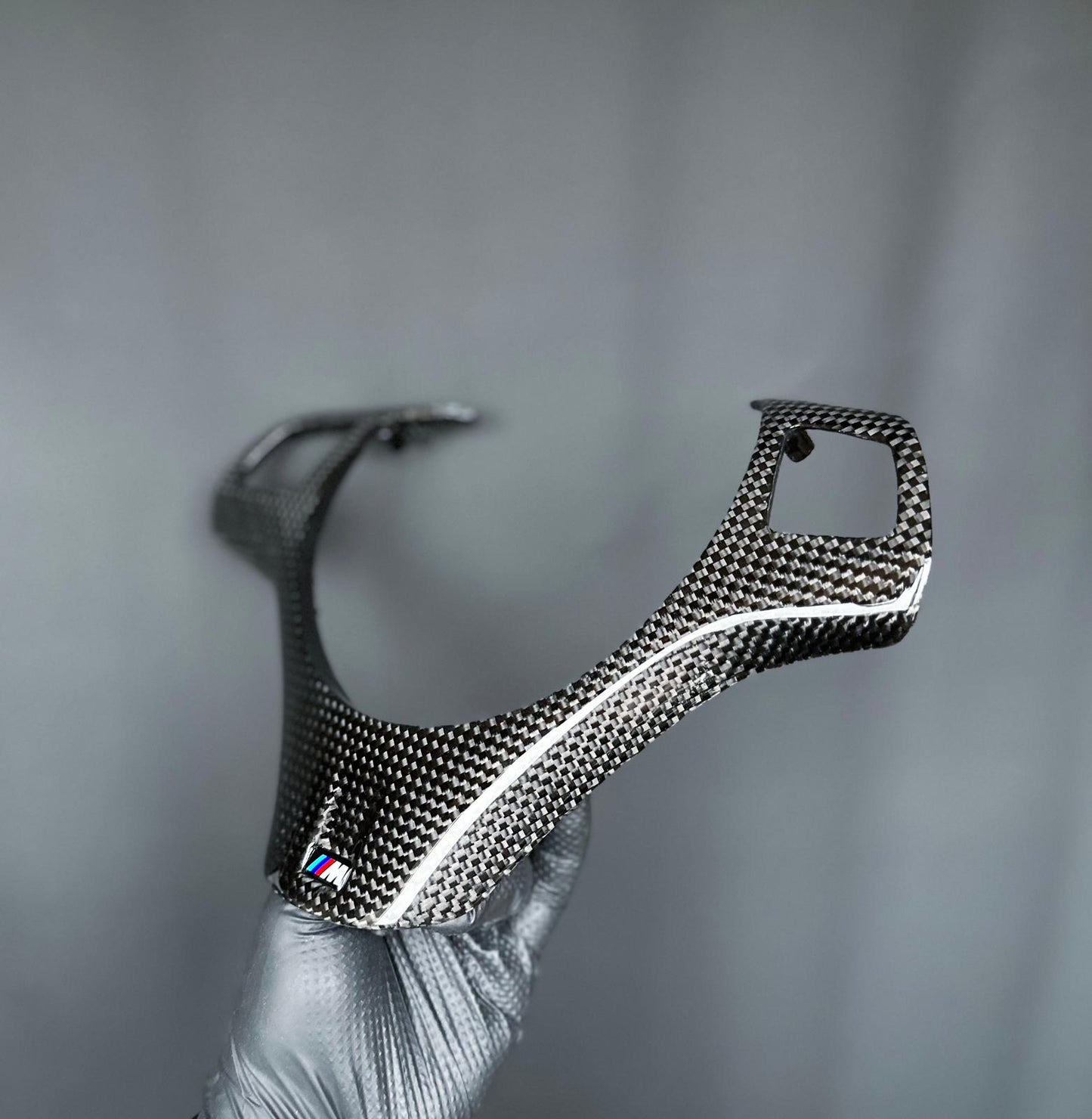 BMW E9X/E8X/M3/1M Carbon Fiber Steering Wheel Trim Cover