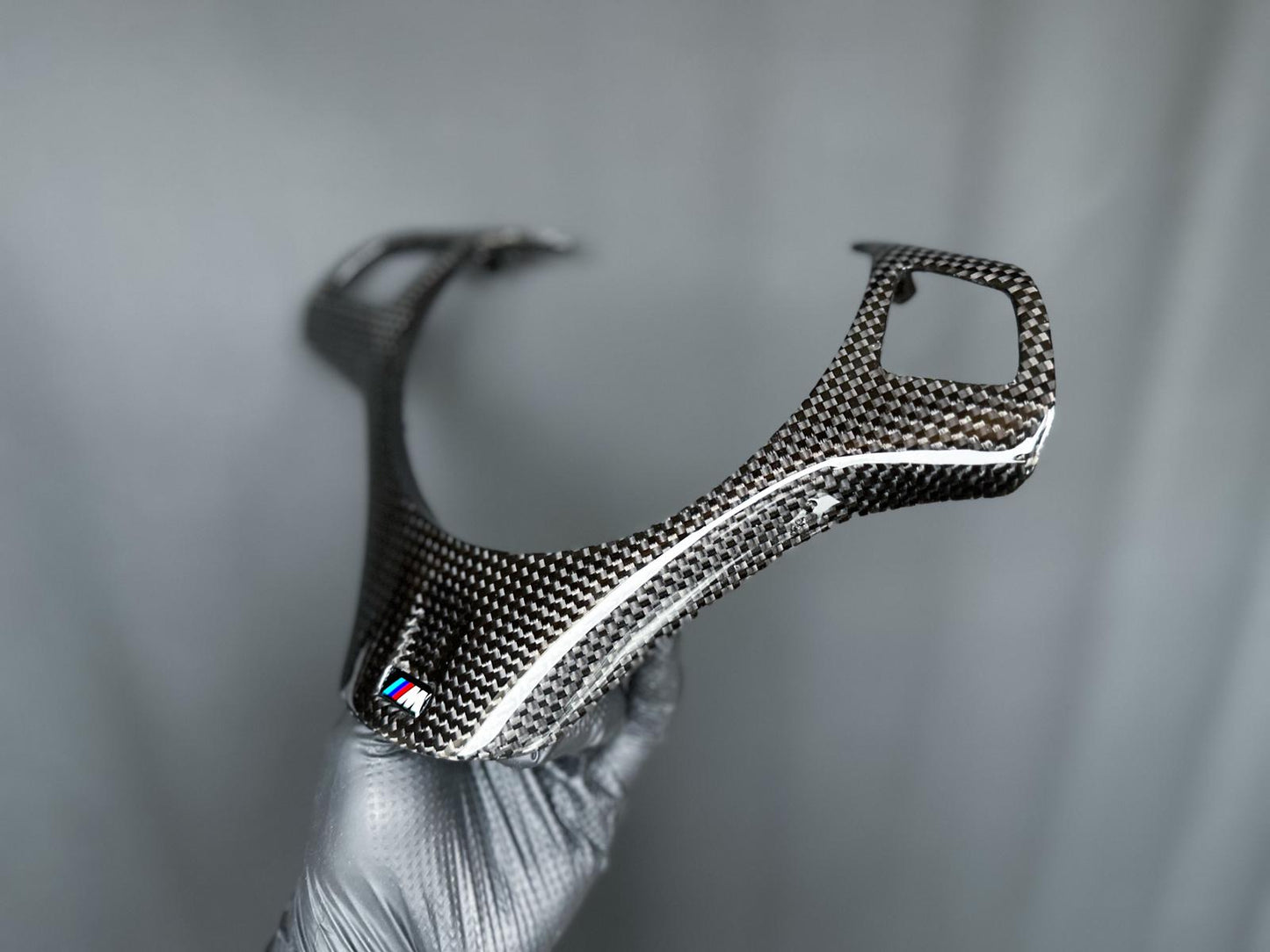BMW E9X/E8X/M3/1M Carbon Fiber Steering Wheel Trim Cover