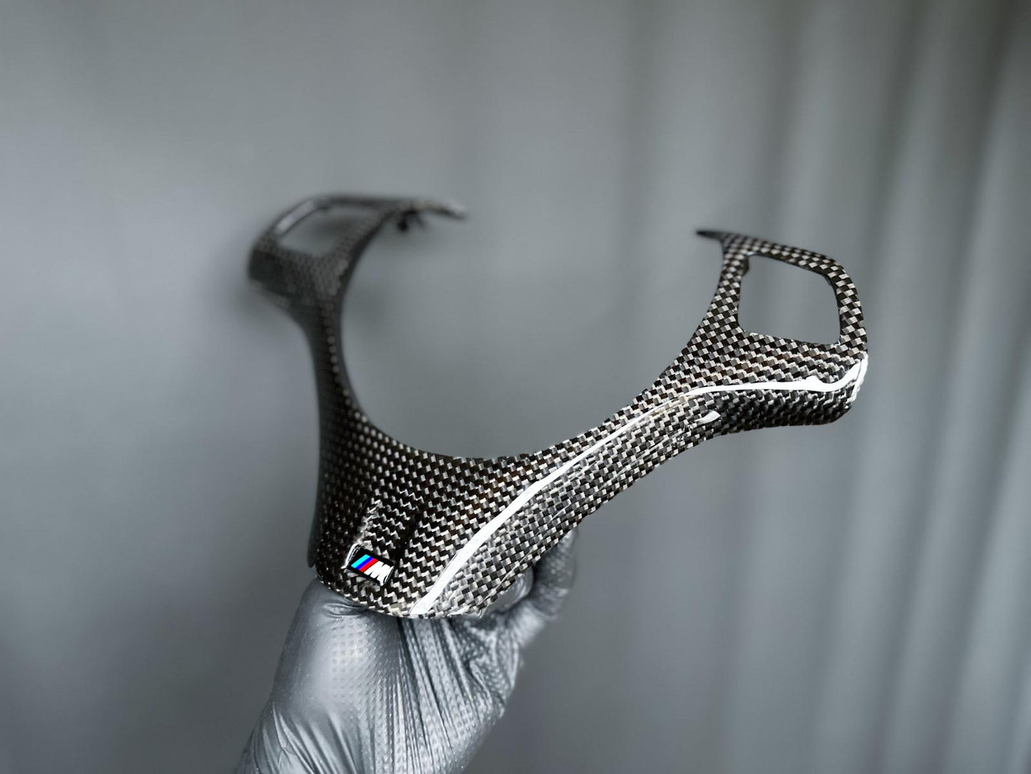 BMW E9X/E8X/M3/1M Carbon Fiber Steering Wheel Trim Cover