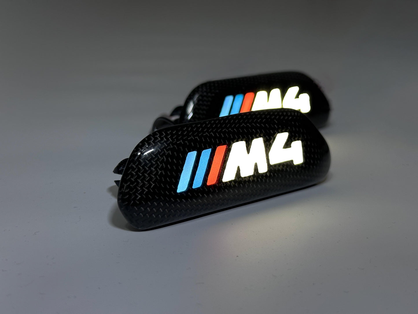 F82 / F83 BMW M4 Illuminated  carbon fiber Seat Badge